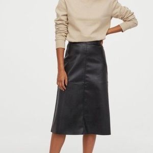 Vegan Leather Pencil Skirt